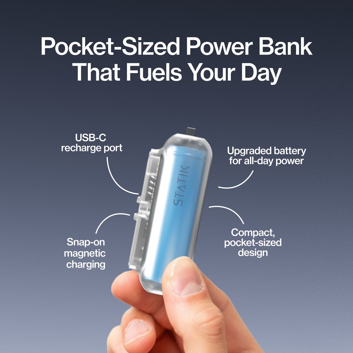 Snap-N-Charge® | Universal Magnetic Power Bank
