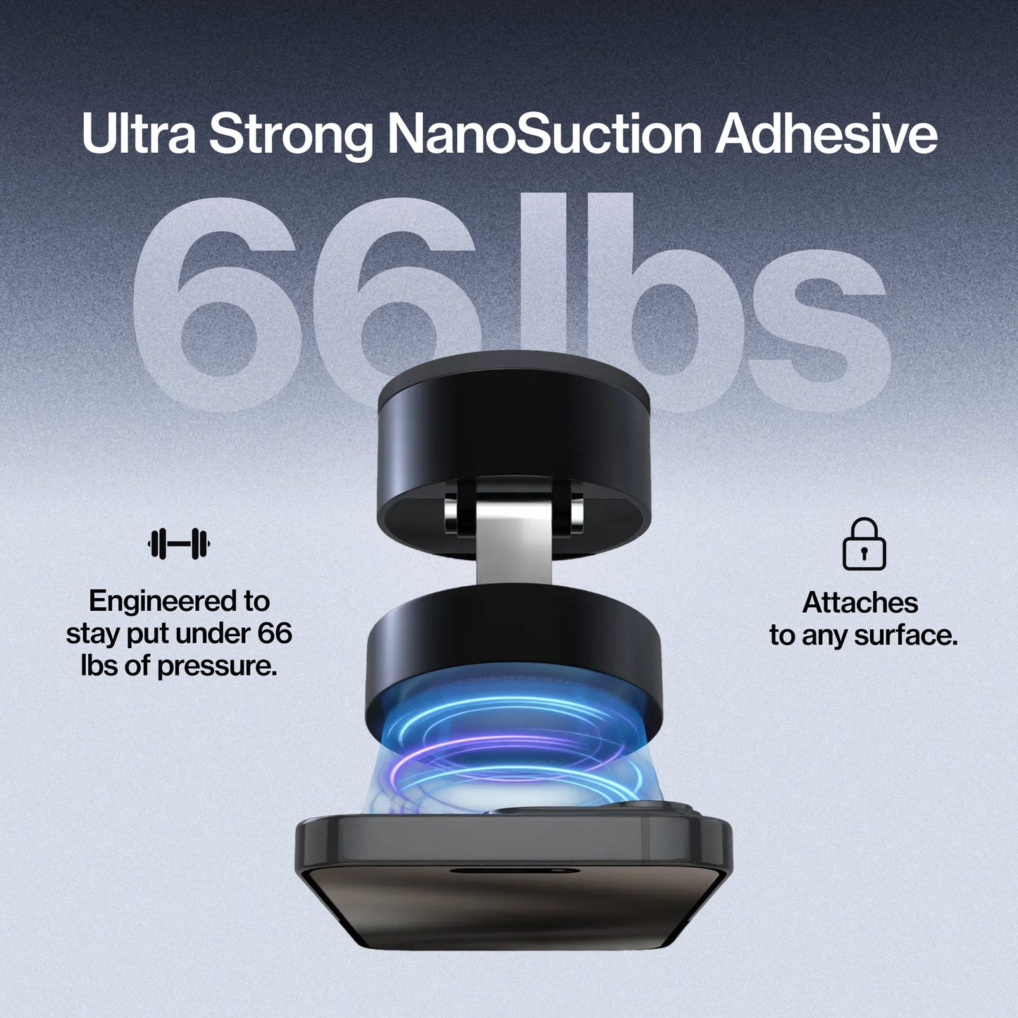 HyperMount (Gen 2) | Vacuum Car Mount | Compatible with All Smart Phones | iPhone or Android